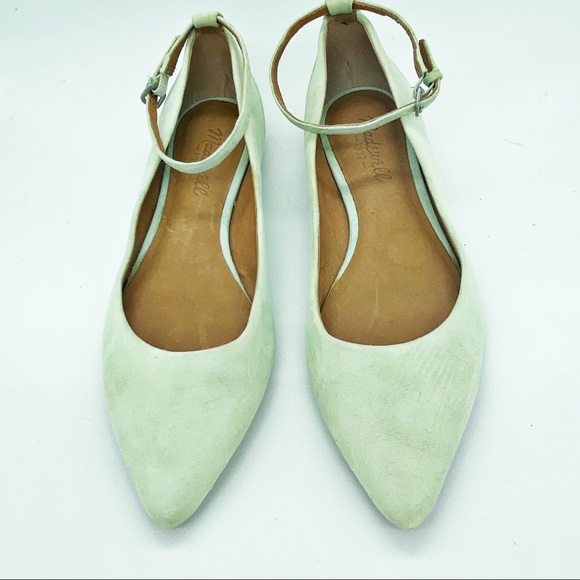 Madewell Shoes - Madewell Mint Green City Skimmer Ankle Strap Flat